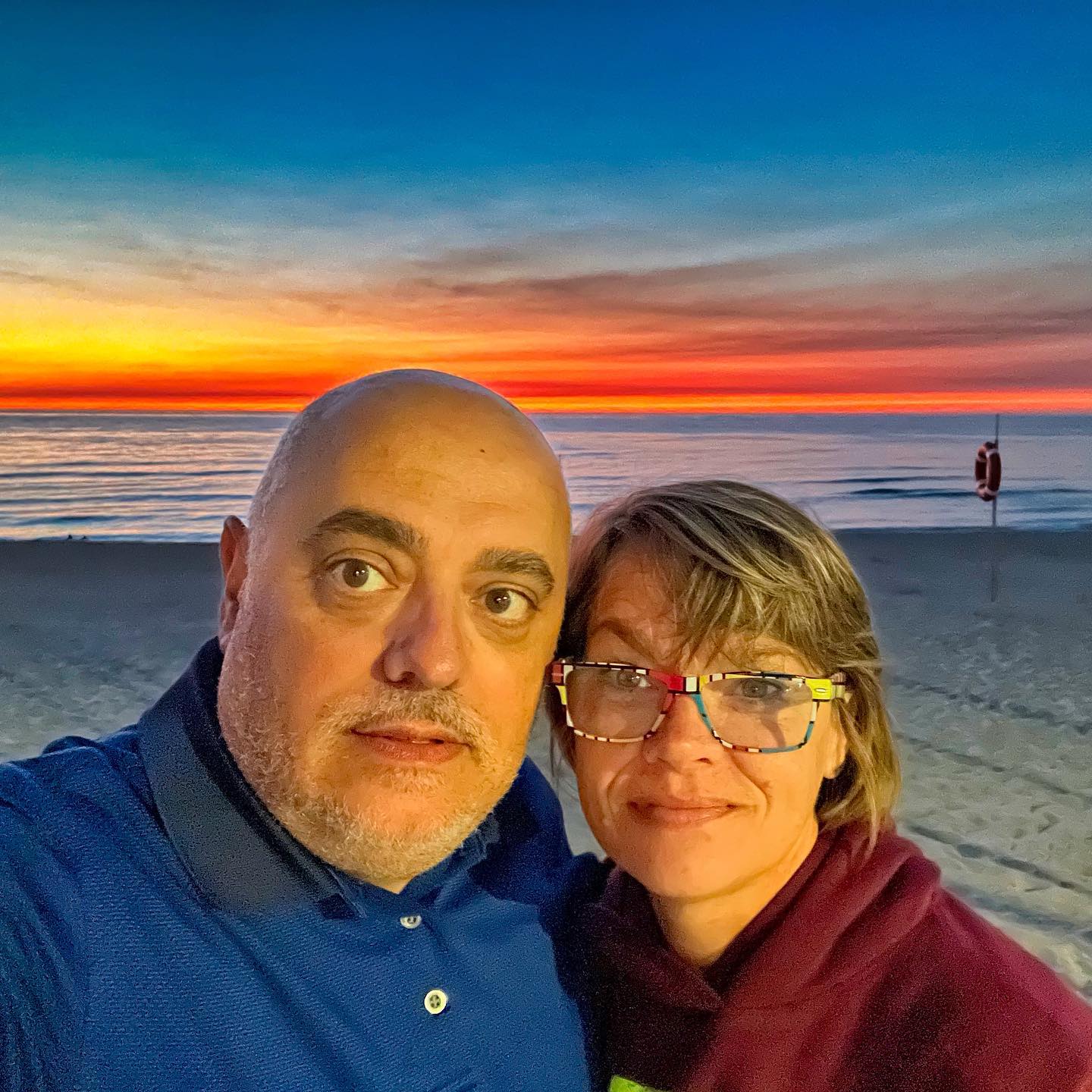 Hey Pam, take a sunset selfie with me.